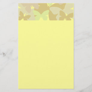 Butterflies in yellows stationery
