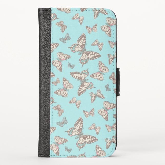 Butterflies inked pattern art flap case (Front)