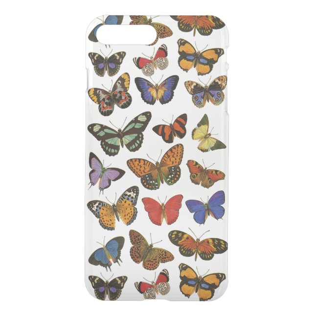 Butterflies iPhone X/8/7 Plus Clear Case (Back)