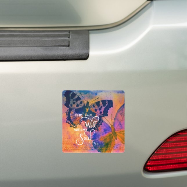 Butterflies It is well  Car Magnet (In Situ)
