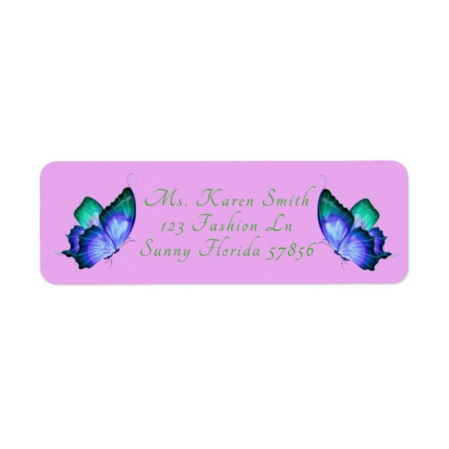 Butterflies Label (Front)