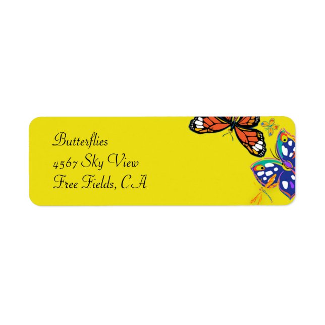 'Butterflies' Label (Front)