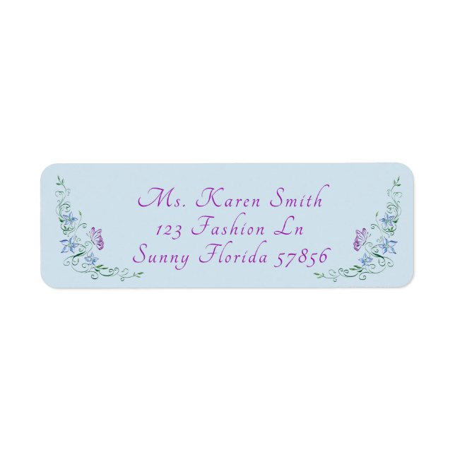 Butterflies Label (Front)