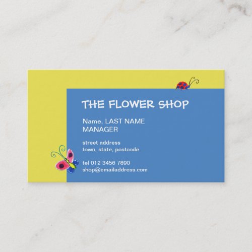 Butterflies &amp; Ladybugs Business Card