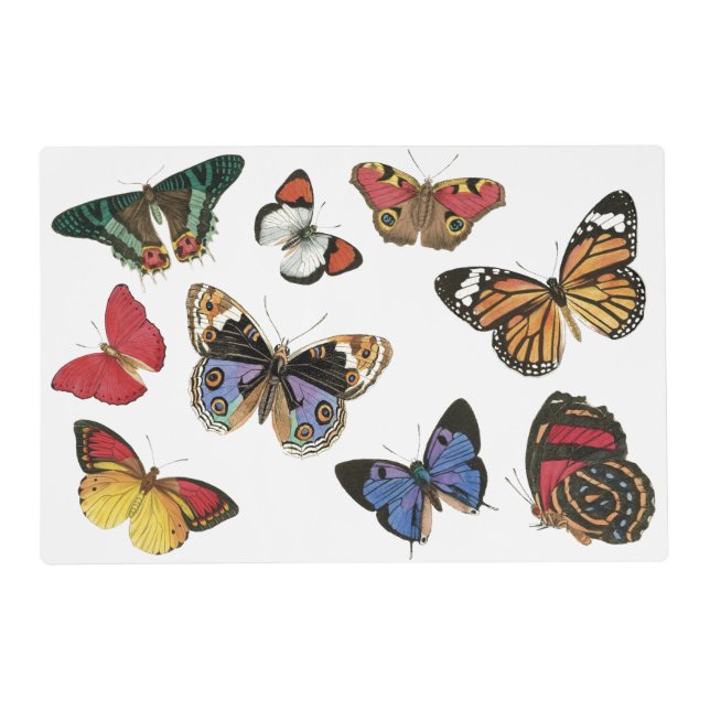 Butterflies Laminated Placemat (Front)