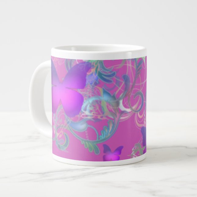 Butterflies Large Coffee Mug (Front Left)