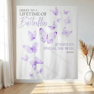Butterflies Lavender Bridal Shower Backdrops