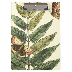 Butterflies & Leaves with Black Frame Clipboard
