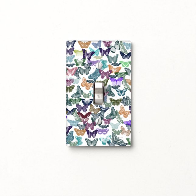 Butterflies Light Switch Cover (In Situ)