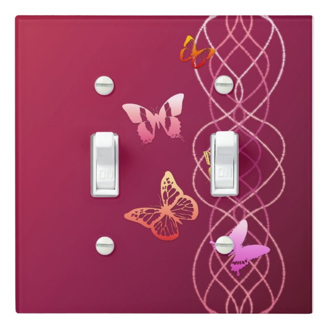 Butterflies Light Switch Cover (In Situ)