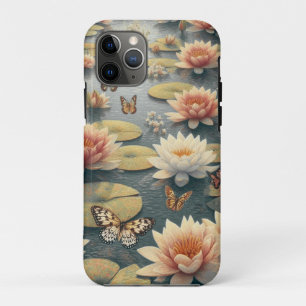 Butterflies Lilies in the Lake iPhone 11 Pro Case
