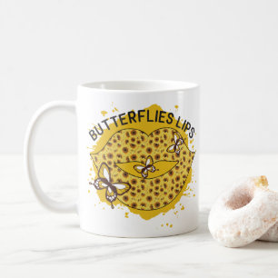 Butterflies Lips Coffee Mug