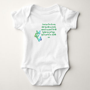 Butterflies, Love Poem for a Newborn Baby Bodysuit