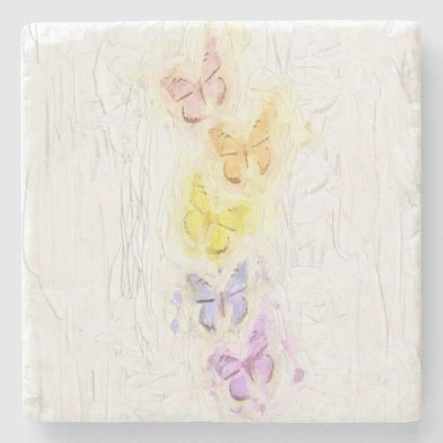 BUTTERFLIES MARBLE COASTER (Front)