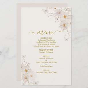 Butterflies Menu Card