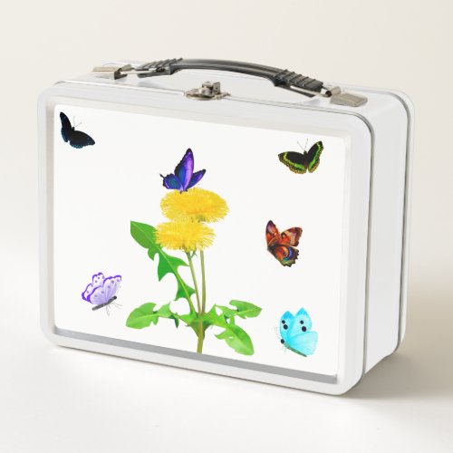 Butterflies Metal Lunchbox