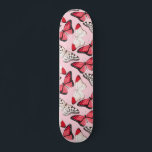 Butterflies Modern Nature Girly Pink Skateboard<br><div class="desc">Butterflies Modern Nature Girly Pink Skateboard features a modern colorful pattern of pretty butterflies on a pink background. Designed by Evco Studio www.zazzle.com/store/evcostudio</div>