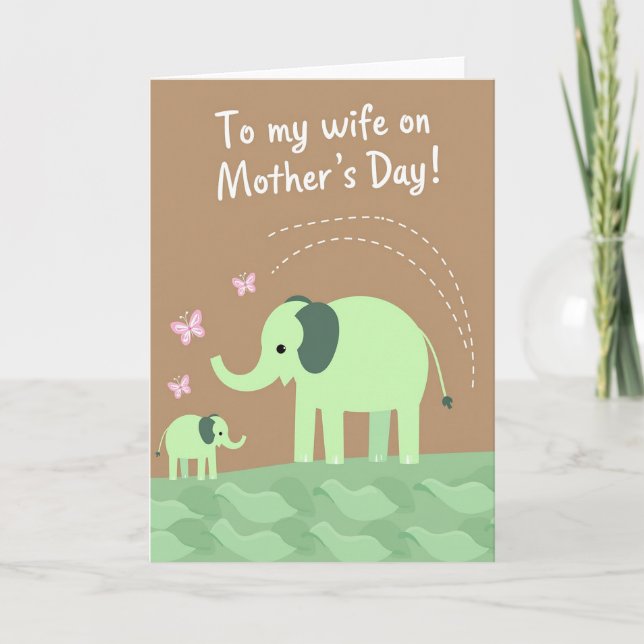 Butterflies Mothers Day Wife Card (Front)