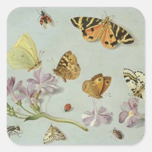 Butterflies moths and other insects square sticker