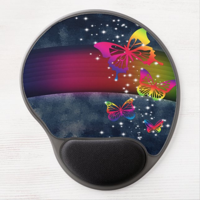 Butterflies n Rainbows Gel Mouse Pad (Front)