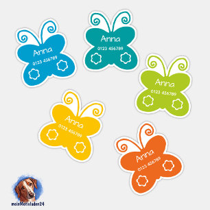 Butterflies name sticker 9 Form - sticker