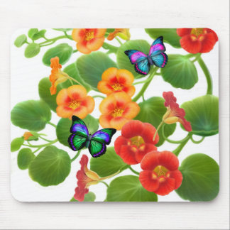 Butterflies & Nasturtiums Mousepad
