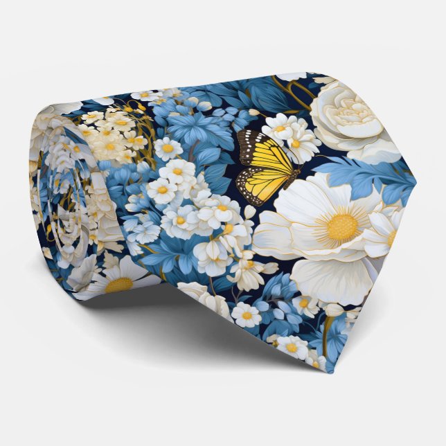 Butterflies Neck Tie (Rolled)