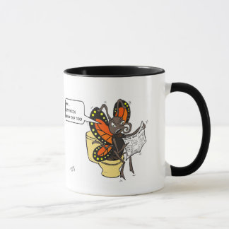 Butterflies need to poop too! mug