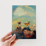 Butterflies | Odilon Redon Postcard<br><div class="desc">Butterflies (1910) by French artist Odilon Redon. Original fine art painting is oil on canvas depicting colorful abstract butterflies against a blue sky background. 

Use the design tools to add custom text or personalize the image.</div>