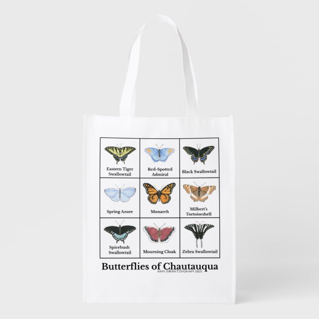 Butterflies of Chautauqua Grocery Bag (Front)