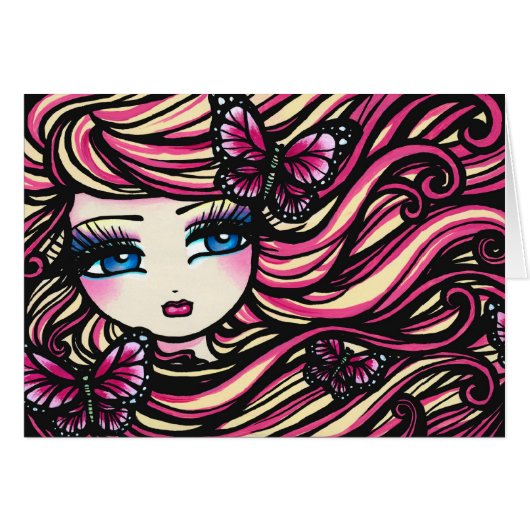 Butterflies of Hope Pink Fantasy Fairy Girl (Front Horizontal)