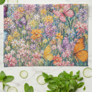 Butterflies of Paradise – A Colorful Wildflower Kitchen Towel