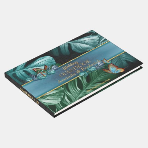 Butterflies of ParadiseTropical Turquoise Splash Guest Book
