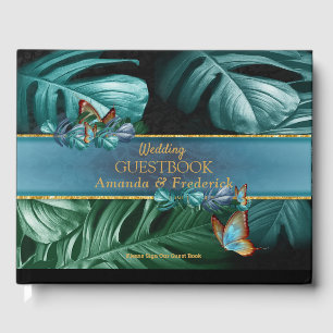 Butterflies of Paradise/Tropical Turquoise Splash Guest Book