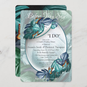 Butterflies of Paradise/Tropical Turquoise Splash Invitation