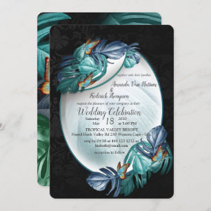 Butterflies of Paradise/Tropical Turquoise Splash Invitation