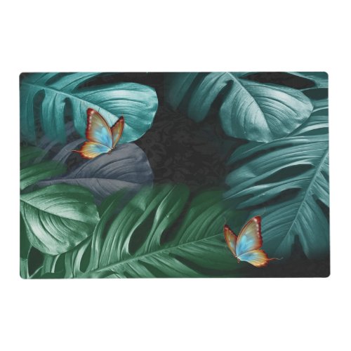 Butterflies of ParadiseTropical Turquoise Splash Placemat