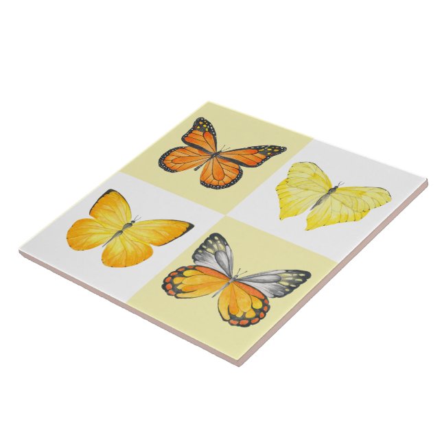 Butterflies on a Ceramic Tile ( 1 ) (Side)