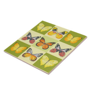 Butterflies on a Ceramic Tile (A)