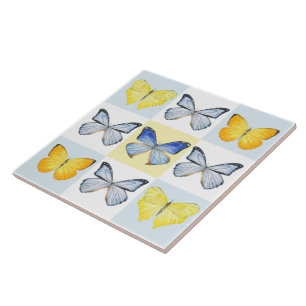 Butterflies on a Ceramic Tile (B)