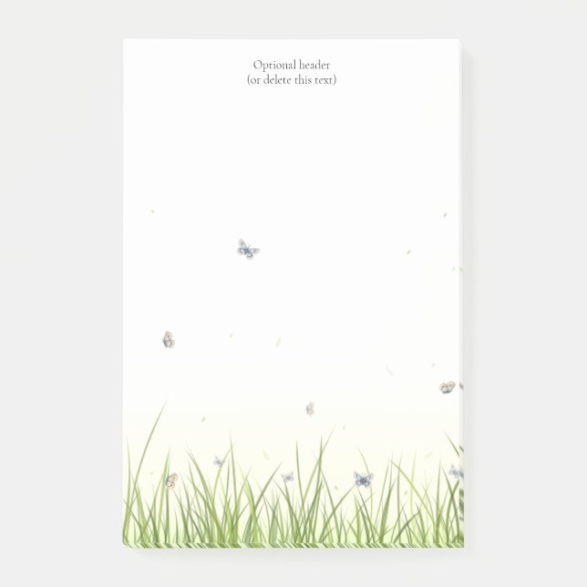 Butterflies on a Sunny Day Personalizable  Post-it Notes (Front)