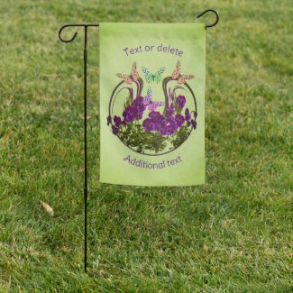 Butterflies On Abstract Flower Art Personalized 