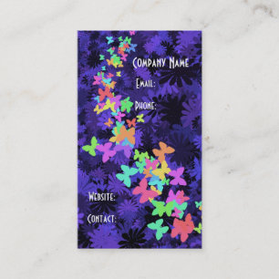 Butterflies on Blue-colorful Business Card