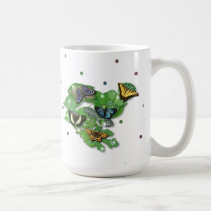 Butterflies on Leaves Coffee Mug