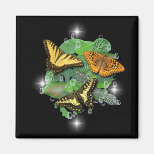 Butterflies on Leaves Magnet