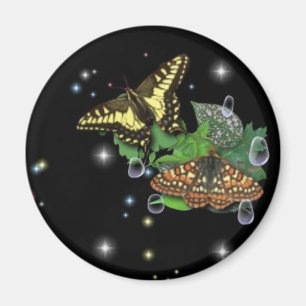 Butterflies on Leaves Magnet