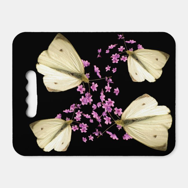 Butterflies on Pink Flowers Kneeling Pad