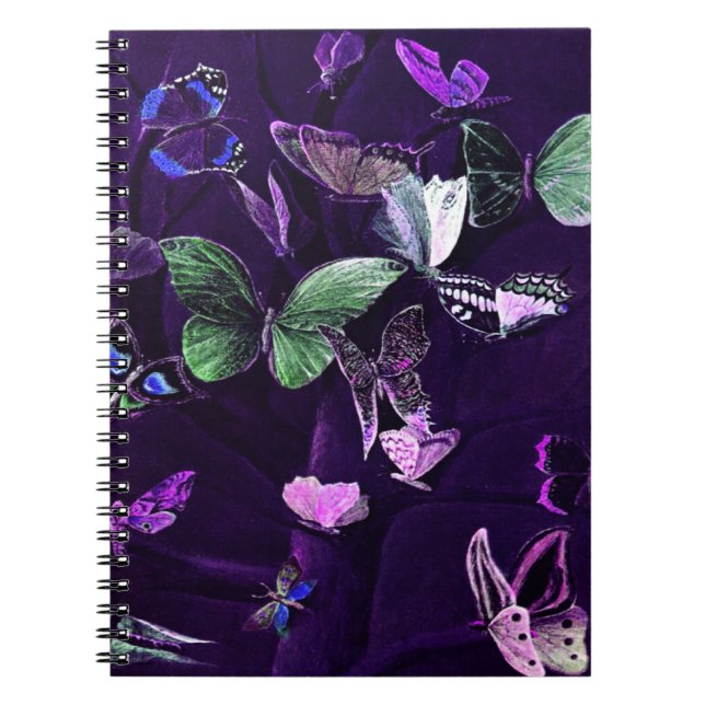 Butterflies On Purple Notebook (Front)