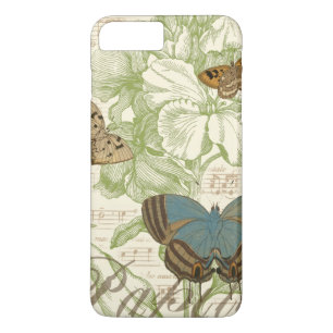 Butterflies on Sheet Music with Floral Design iPhone 8 Plus/7 Plus Case
