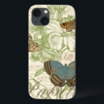 Butterflies on Sheet Music with Floral Design iPhone 13 Case<br><div class="desc">A green floral design and sheet music serves as the background to a trio of butterflies in this piece by Vision Studio. The French word for butterfly, papillon, is emblazoned at the bottom of the piece as well. If you have a strong love of butterflies, nature, or just like surrounding...</div>